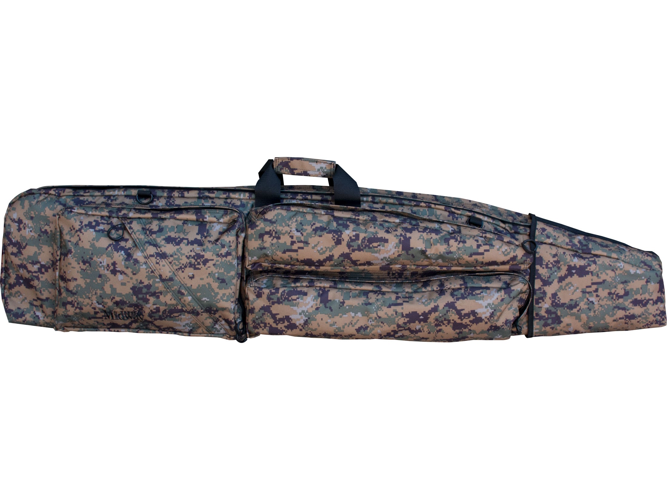 MidwayUSA Sniper Drag Bag Tactical Rifle Case 56 Digital Woodland Camo