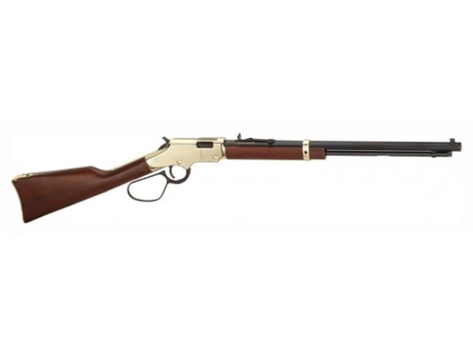 Henry Golden Boy Lever Action Rifle 22 Winchester Magnum Rimfire (WMR) 20″ Blued Barrel Brass Frame Walnut Field Stock Large Loop