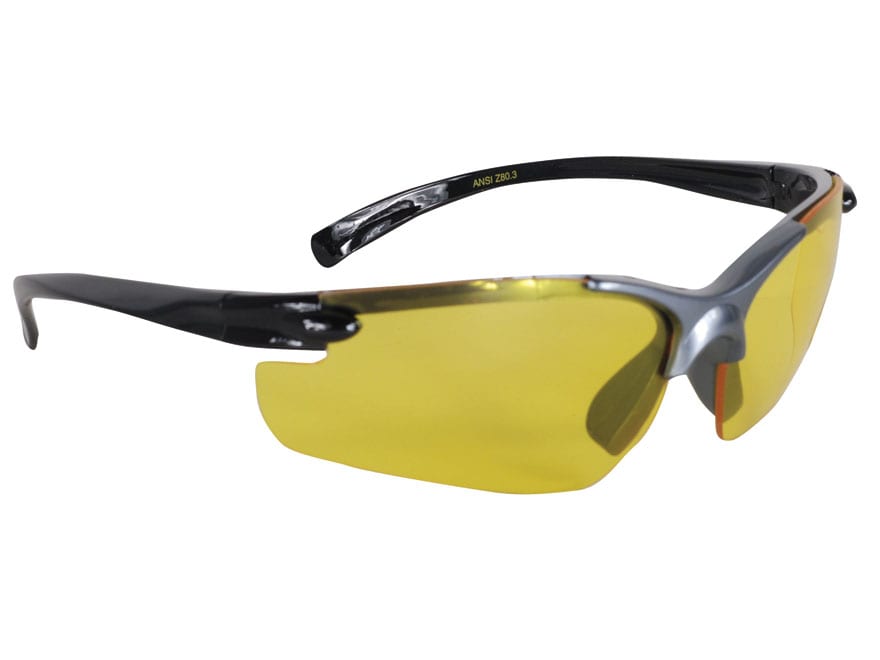 Ruger Shooting Glasses Black Gray Frame Yellow Lens