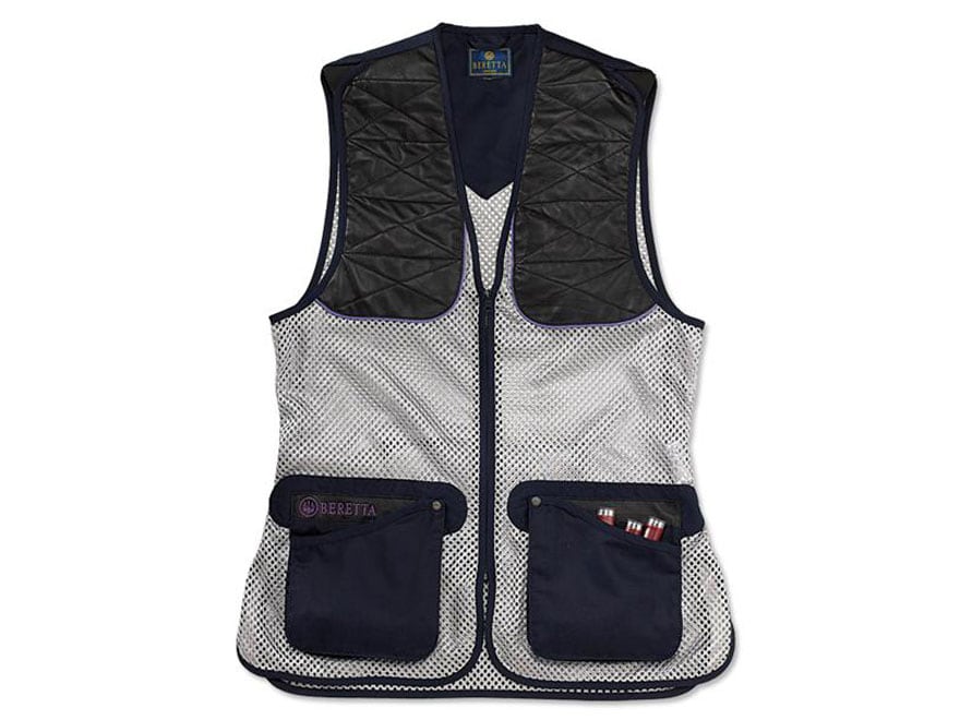 Beretta Women's Ambidextrous Shooting Vest Cotton/Polyester Navy Small