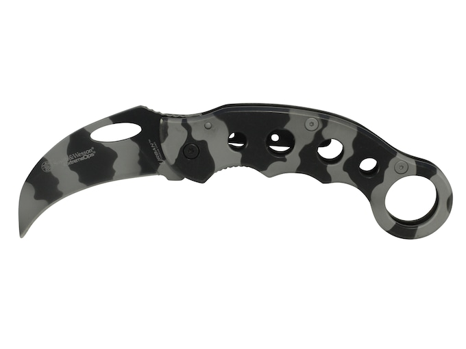 Smith & Wesson Extreme Ops Pocket Knife 3″ Hawkbill 4034 Camo Stainless Steel Blade Stainless Steel Handle Camo