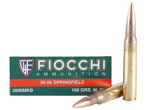 Fiocchi Exacta Ammunition 30-06 Springfield 168 Grain Sierra MatchKing Hollow Point Box...
