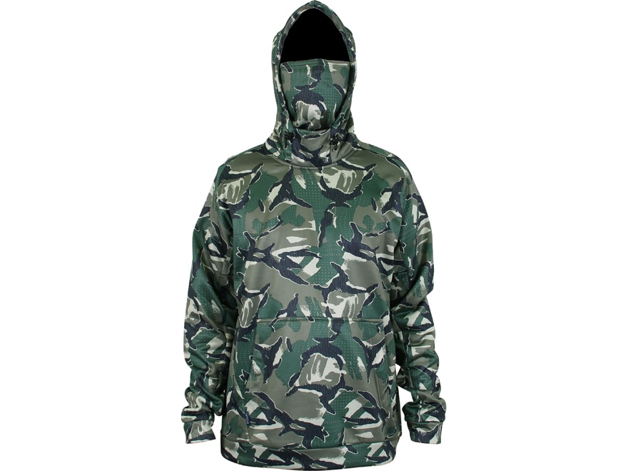 AFTCO Men's Reaper Performance Hoodie Green Camo Large