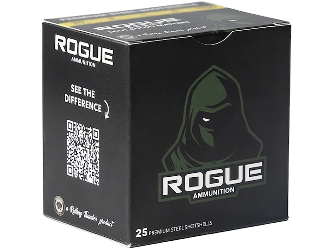 Rogue Ammunition Waterfowl 20 Gauge Ammo 3″ #4 Steel Shot 1 oz Box of 25