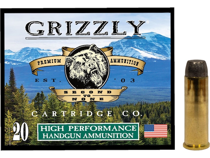 Grizzly Cartridge Bear Load 41 Remington Magnum Ammo 250 Grain Flat Nose Box of 20