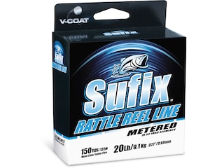 Sufix Rattle Reel Metered V-Coat Fishing Line 30lb 150yd Neon Lime