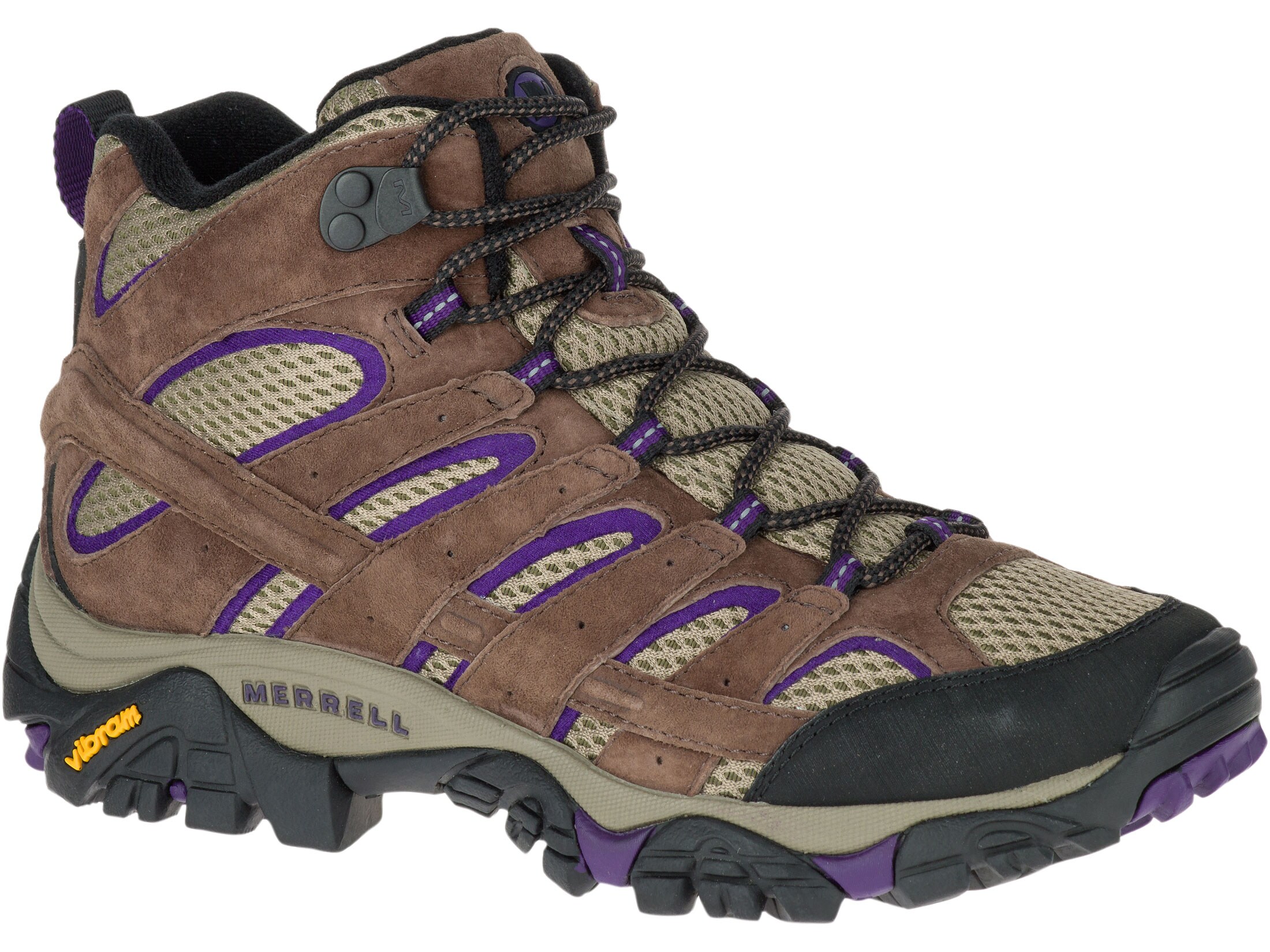 Merrell Moab 2 Mid Vent 5 Hiking Boots Leather/Nylon Bracken/Purple