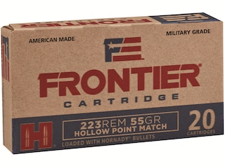Frontier Cartridge Military Grade Ammunition 223 Remington 55 Grain Hornady Hollow Point Match