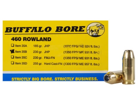 Buffalo Bore Ammunition 460 Rowland 230 Grain Jacketed Hollow Point Box of 20