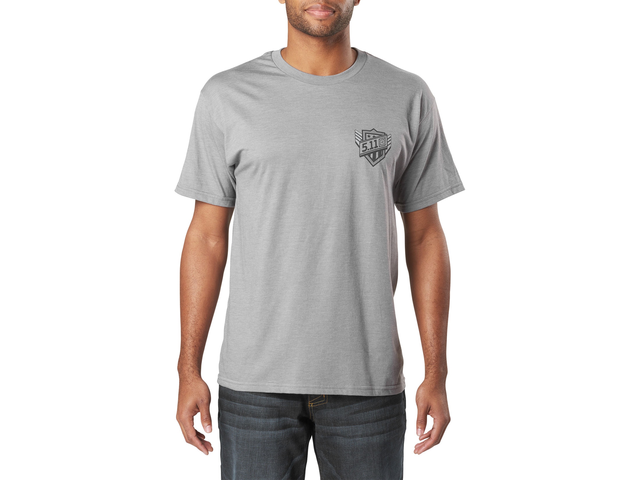 5.11 Men's Viper T-Shirt Short Sleeve Polyester/Cotton Gray Heather