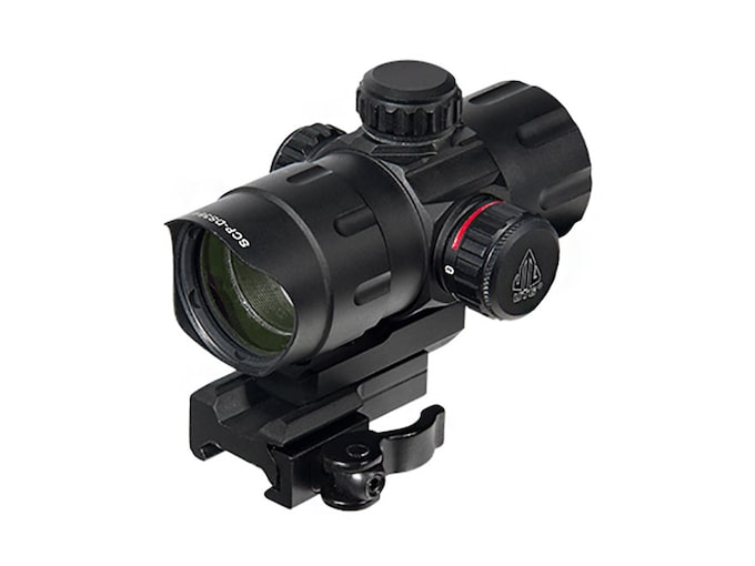 UTG Red Dot Sight 32mm 1x Red and Green T-Dot with Riser and Quick-Detach Weaver/Picatinny Mount Matte