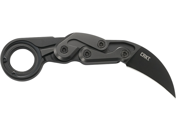 CRKT Provoke Folding Knife 2.41″ Hawkbill D2 Titanium Nitride Blade Aluminum Handle Black