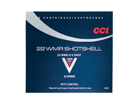 CCI Shotshell Ammunition 22 Winchester Magnum Rimfire (WMR) 52 Grain #12 Shot Shotshell...