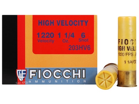 Fiocchi Shooting Dynamics High Velocity Ammunition 20 Gauge 3" 1-1/4 oz #6 Shot Box of 25