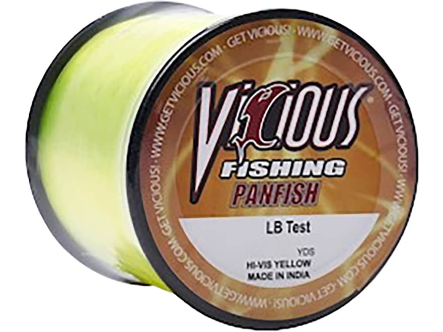 Vicious Panfish Monofilament Fishing Line 4lb 330yd HiVis Yellow