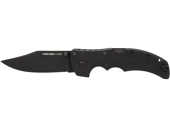 Cold Steel Recon 1 Pocket Knife 4" Clip Point CPM MagnaCut Black Blade G-10 Handle Black