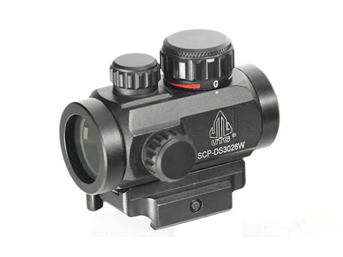 Leapers UTG Micro Red Dot Sight 30mm 1x Red and Green Dot with Quick-Detach Weaver/Picatinny Mount Matte Black