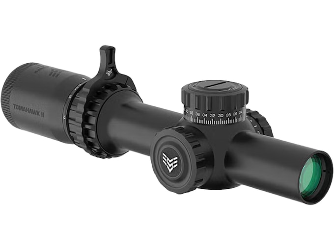 Swampfox Optics Tomahawk 2 Rifle Scope 30mm Tube 1-4x 24mm Illuminated Red BFO Reticle Matte Black