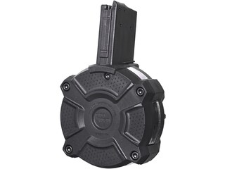 ProMag Magazine AR-15 5.56x45mm 65-Round Drum with Window Black Polymer