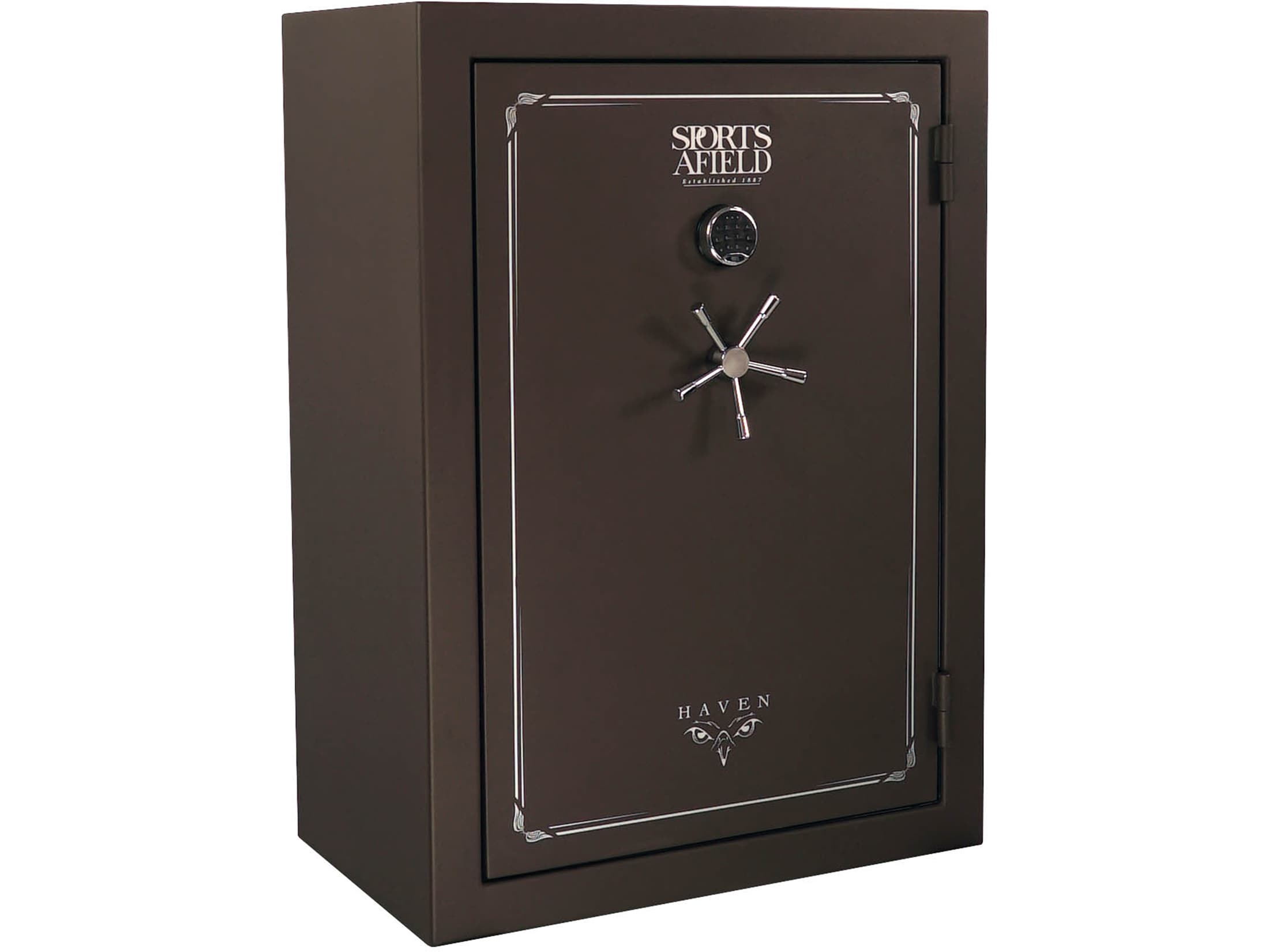 Sports Afield Haven Fire-Resistant 24 Gun Safe Electronic Lock Dark