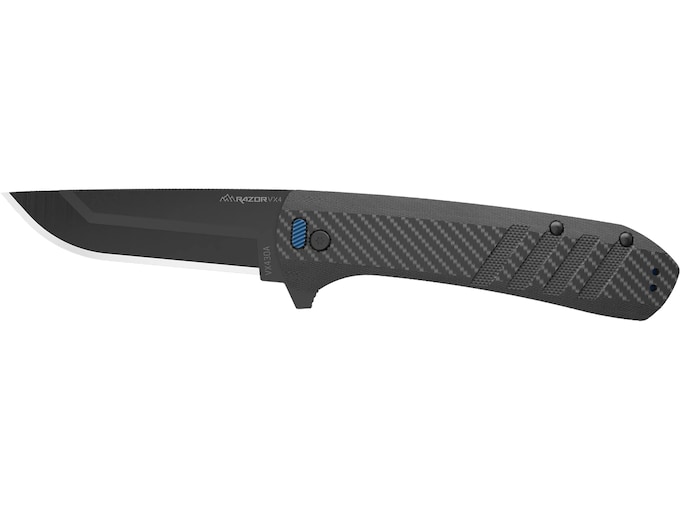 Outdoor Edge RazorVX4 Folding Knife 3″ Drop Point 420-J2 Black Blade Carbon Fiber/G-10 Handle Carbon Fiber