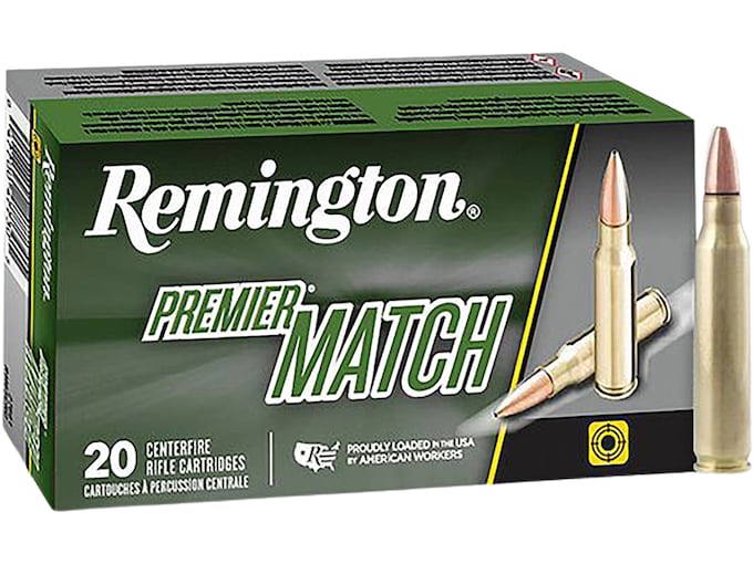 Remington Premier Match Ammunition 223 Remington 62 Grain Hollow Point Boat Tail Box of 20