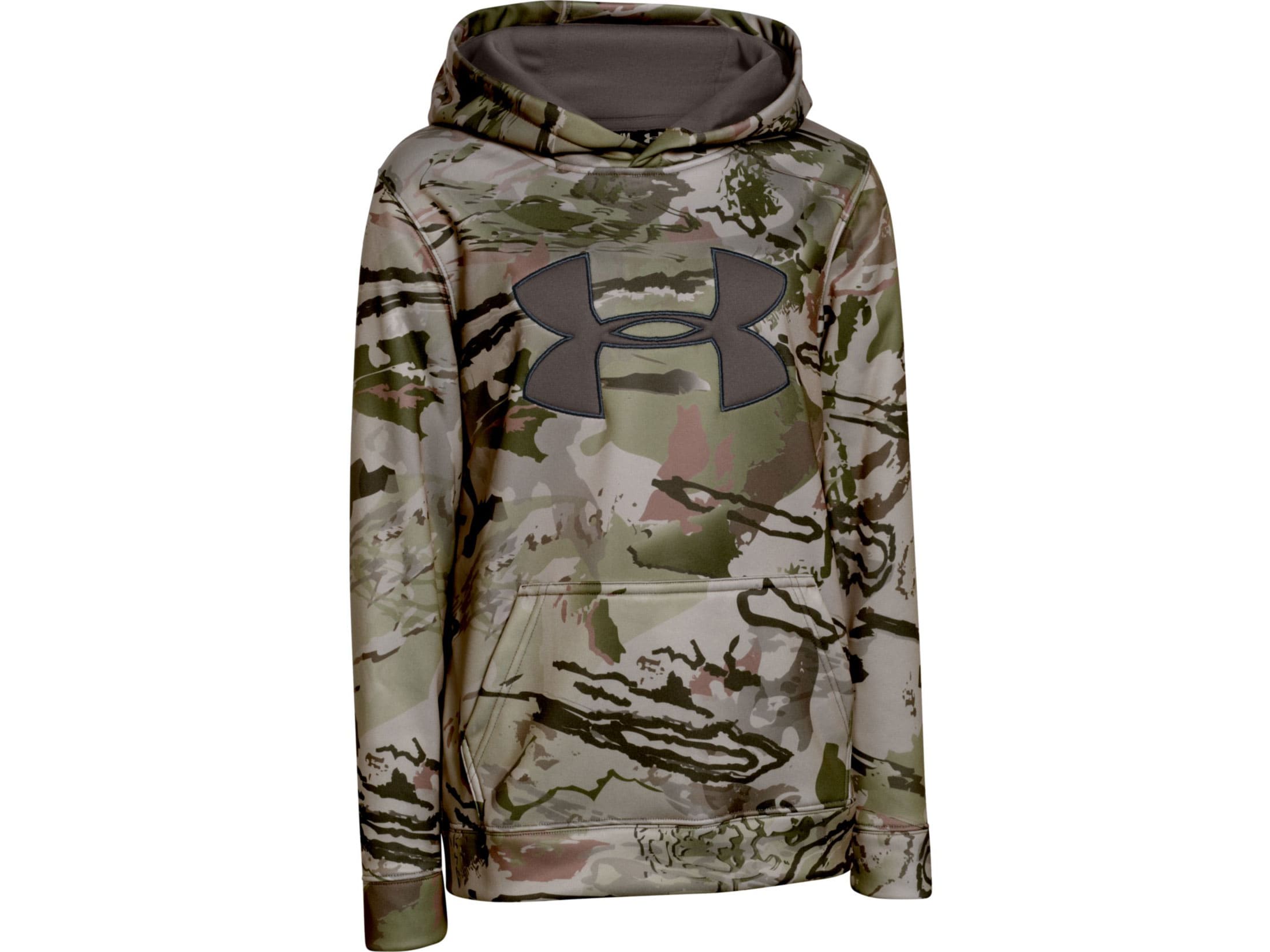Under Armour Youth UA Camo Big Logo Hoodie Polyester Realtree Xtra XL