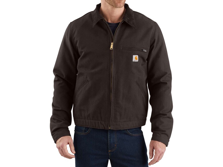 Carhartt Men's Relaxed Fit Duck Blanket Lined Detroit Jacket Dark