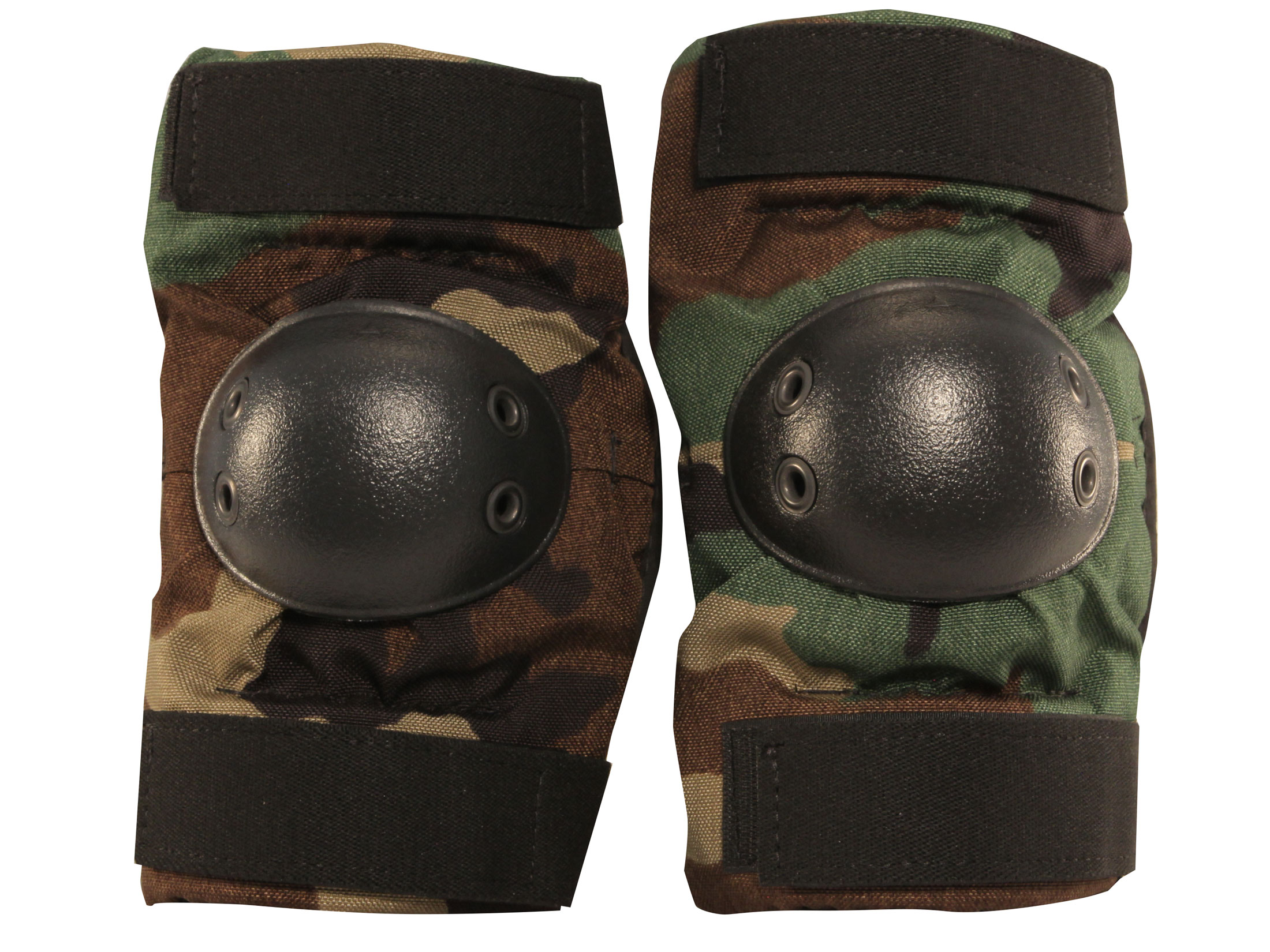 Military Surplus Elbow Pads Grade 2 Woodland Camo Large