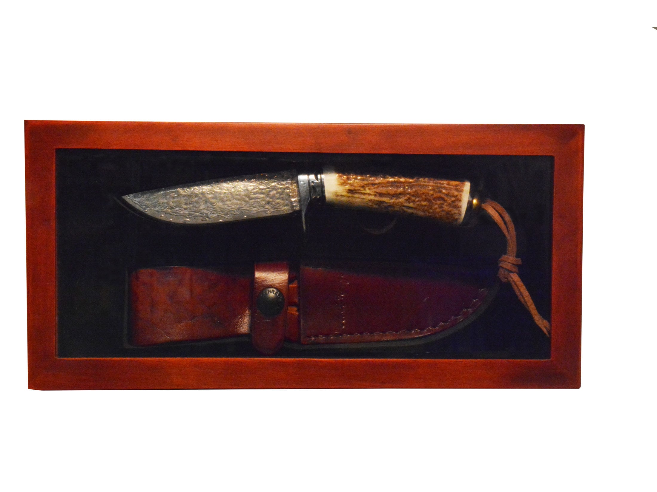 Uncle Henry Limited Edition Fixed Blade Knife Damascus Steel Blade