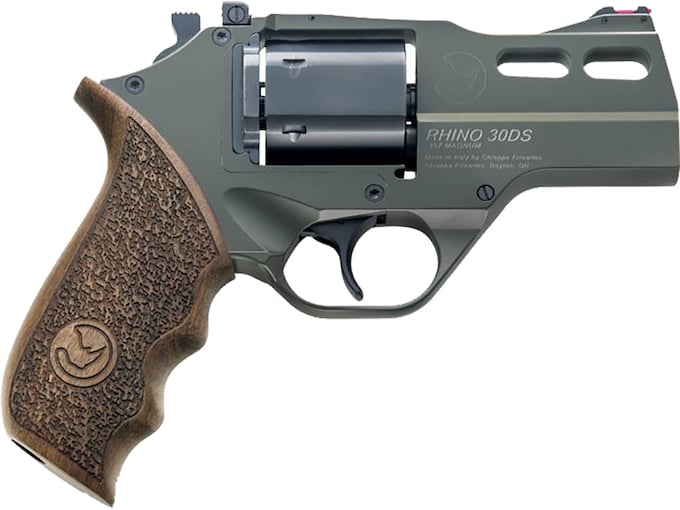 Chiappa Rhino 30 SAR 357 Magnum Revolver 3″ Green Barrel 6 Round Walnut Grip