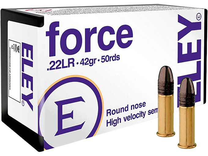 Eley Force 22LR Ammo 42 Grain Round Nose Box of 500 (10 Boxes of 50)