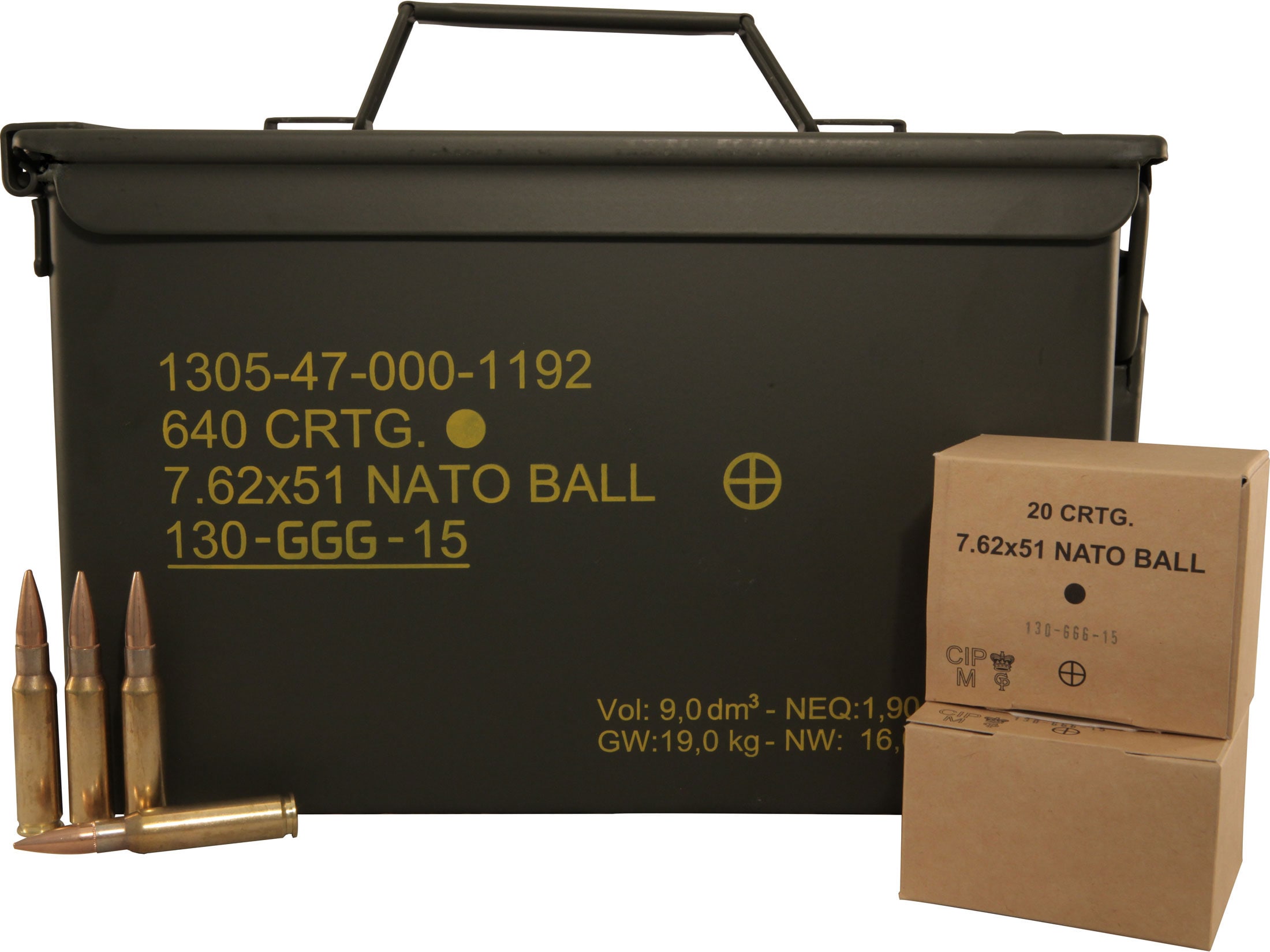NEW LATEST Army Surplus Ammo Container 7.62 Nato Ball GGG Metal Ammo Box EMPTY