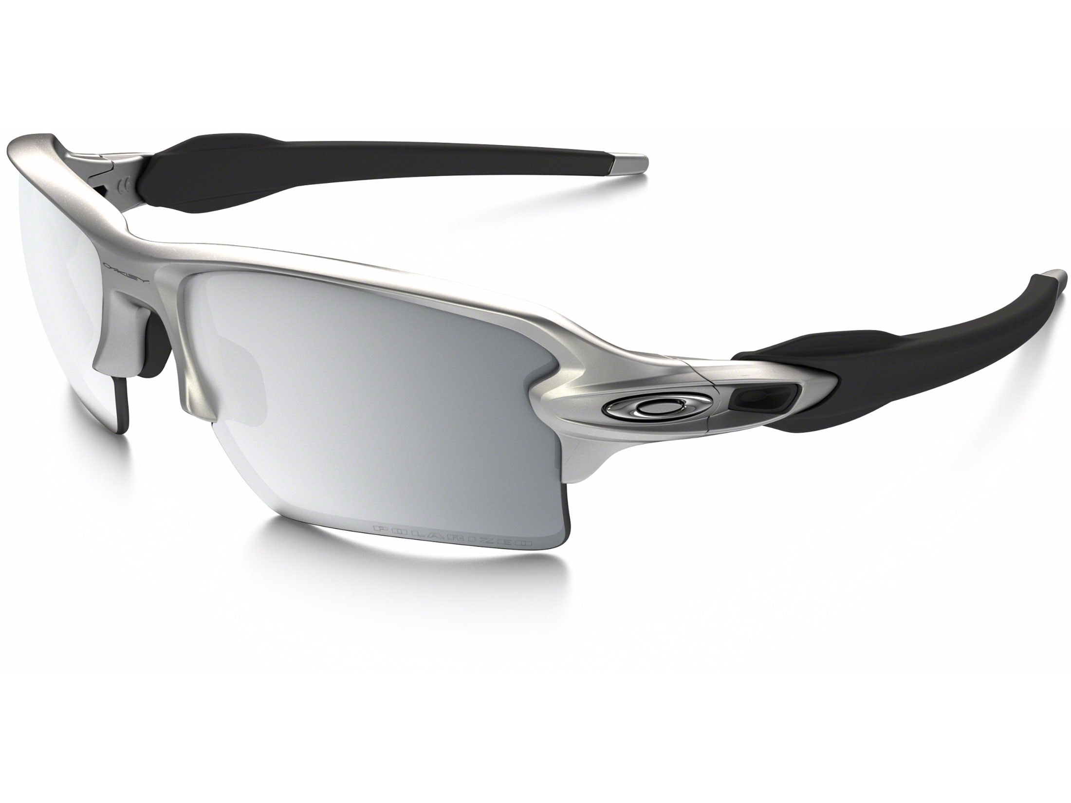 Oakley Flak 2.0 XL Polarized Sunglasses Polished Silver Frame/Chrome