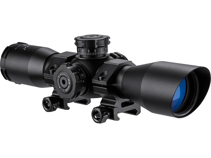Barska Contour Rifle Scope 1" Tube 4x 32mm Illuminated Mil Dot Reticle Matte Black
