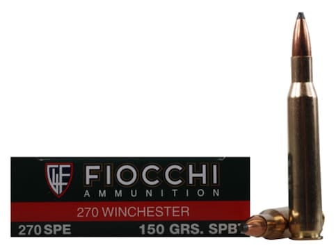 Fiocchi Shooting Dynamics Ammunition 270 Winchester 150 Grain Pointed Soft Point Box of 20