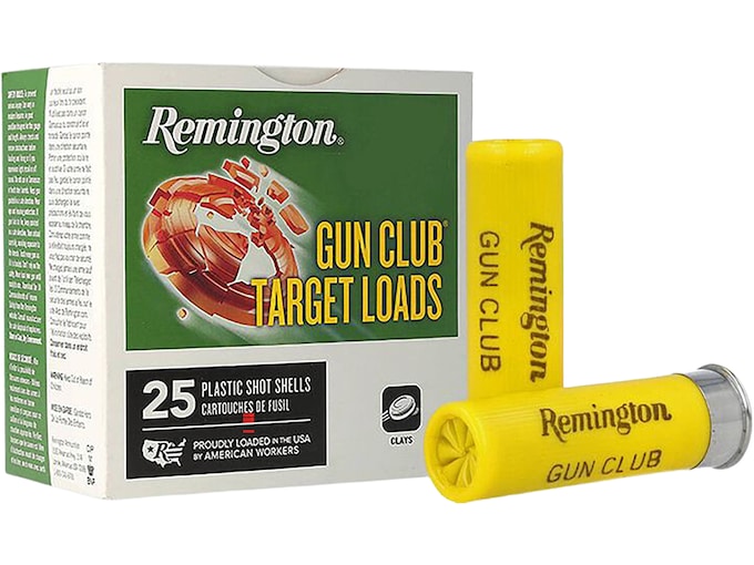 Remington Gun Club Target 20 Gauge Ammo 2-3/4″ #7-1/2 Lead Shot 7/8 oz Case of 250 (10 Boxes of 25)