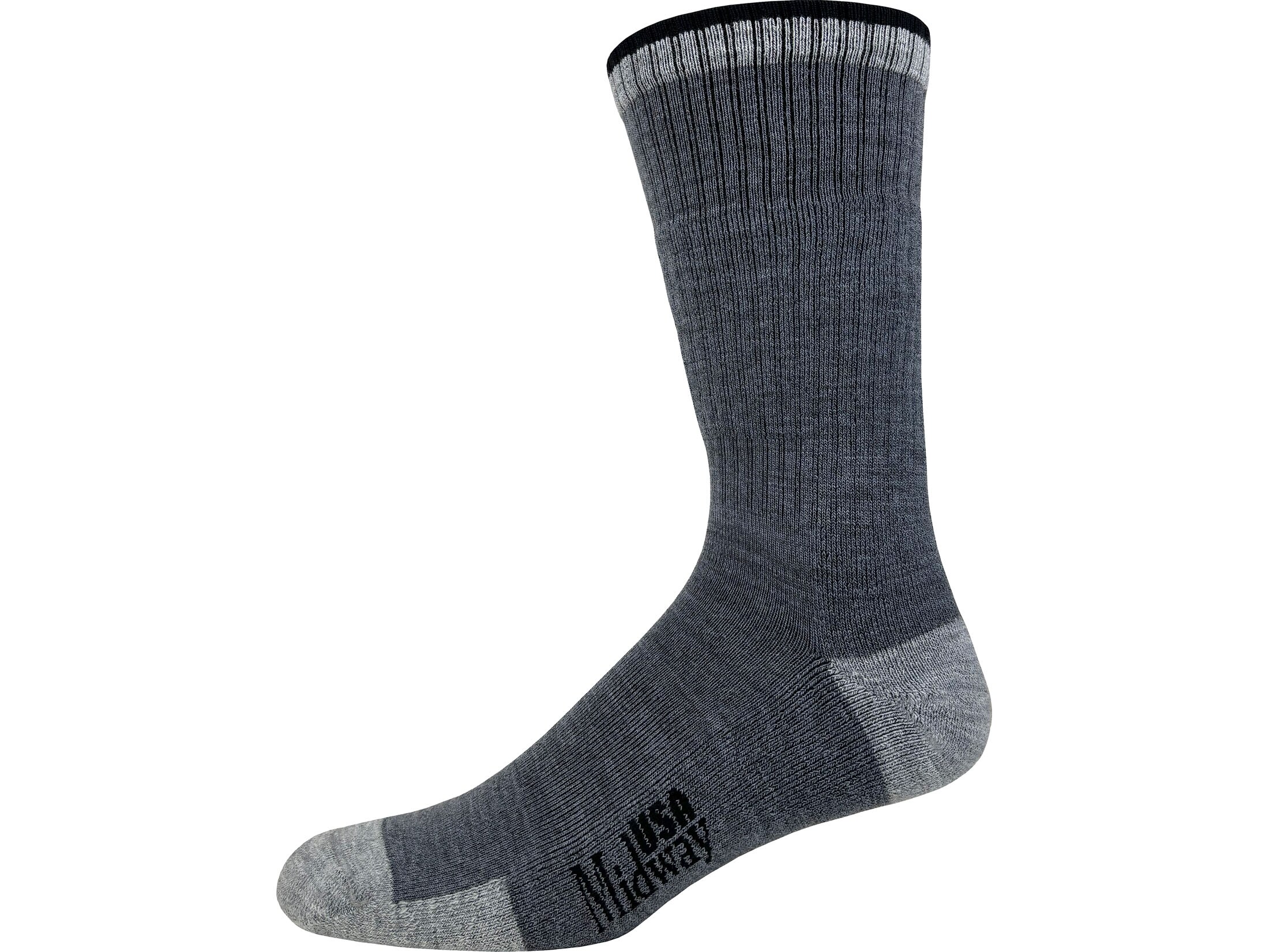 MidwayUSA Men's Lightweight Crew Hunting Socks Merino Wool/Nylon