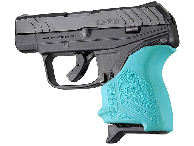Hogue Handall Slip On Beavertail Grip Sleeve Ruger LCP II Rubber Aqua