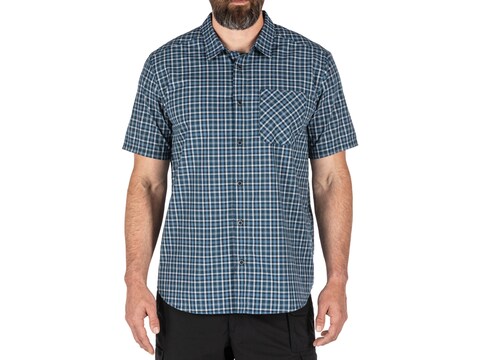 5.11 Men's Carson Plaid Short Sleeve Shirt Cotton/Polyester
