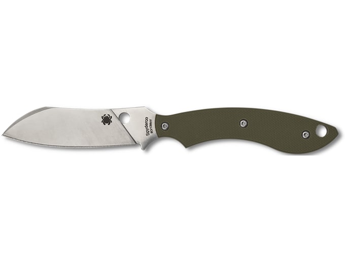 Spyderco Stok 2.95″ Fixed Drop Point Plain Stonewashed 8Cr13MoV SS Blade/Olive Drab Textured G10 Handle