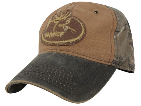 Rocky Mountain Elk Foundation Logo Cap Cotton Brown Realtree Xtra Camo