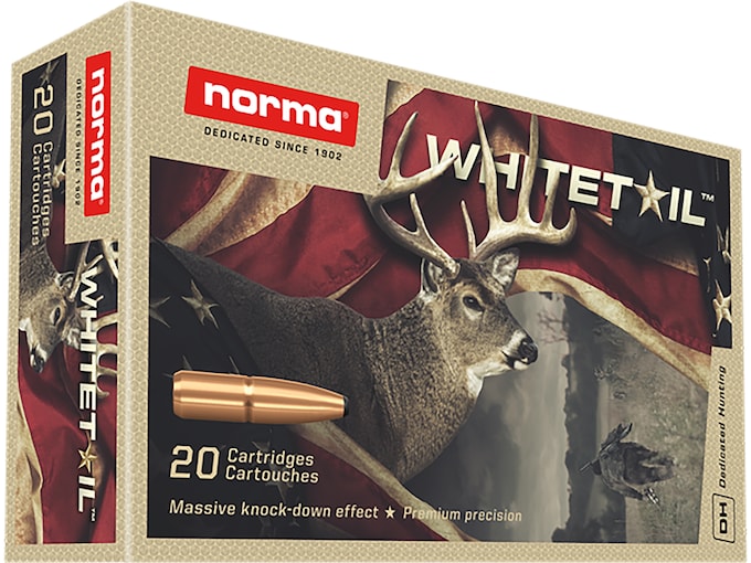 Norma Whitetail 243 Winchester Ammo 100 Grain Jacketed Soft Point Box