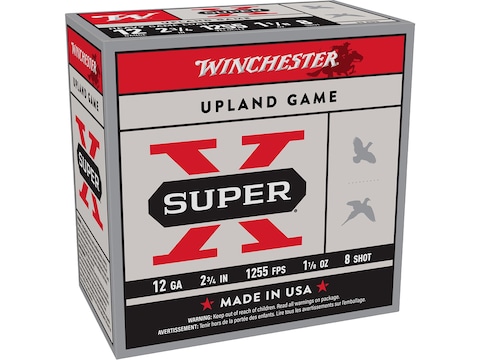 Winchester Super-X Heavy Game Load Ammunition 12 Gauge 2-3/4" 1-1/8 oz #8 Shot Box of 25