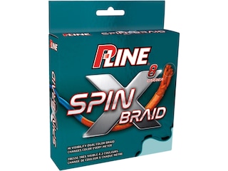 P-Line Spin-X Braided Fishing Line 12lb 150yd Orange/Blue