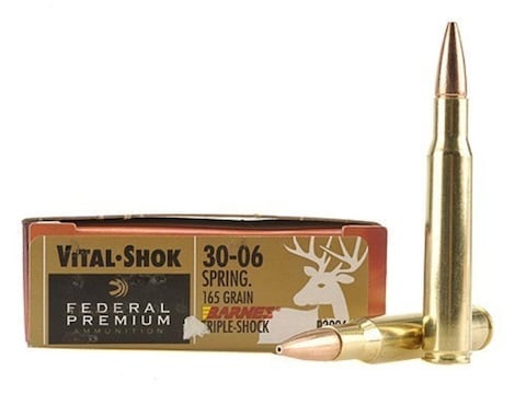 Federal Premium Vital Shok Ammo 30 06 Springfield 165 Grain Barnes