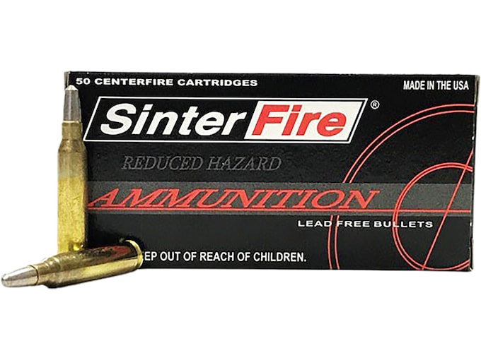 SinterFire Reduced Hazard 223 Remington Ammo 55 Grain SinterFire Frangible Round Nose Lead Free Case of 500 (10 Boxes of 50)