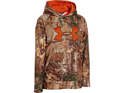 Under Armour Youth Camo Big Logo Hooded Sweatshirt Polyester Realtree