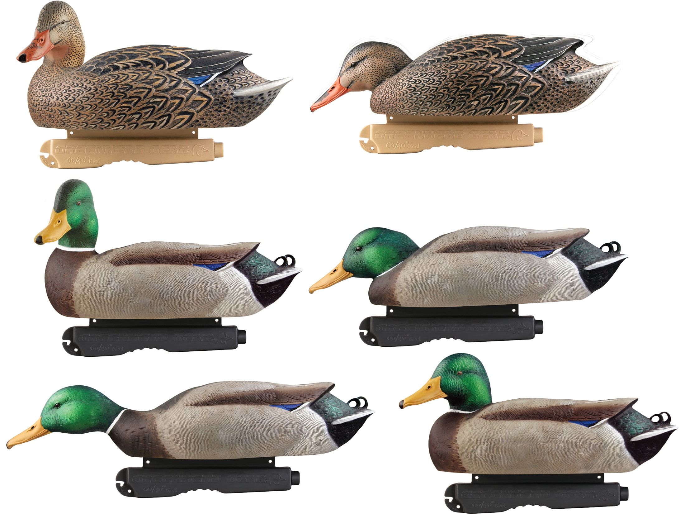 GHG Foam Filled ProGrade Harvester Mallard Duck Decoy Pack of 6