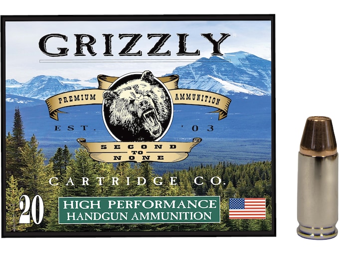 Grizzly Cartridge Bear Load 9mm Luger +P Ammo 147 Grain Full Metal Jacket Box of 20